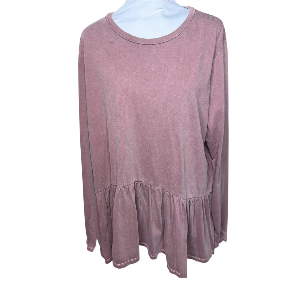 Asos ruffle bottom swing top size 18 mauve
